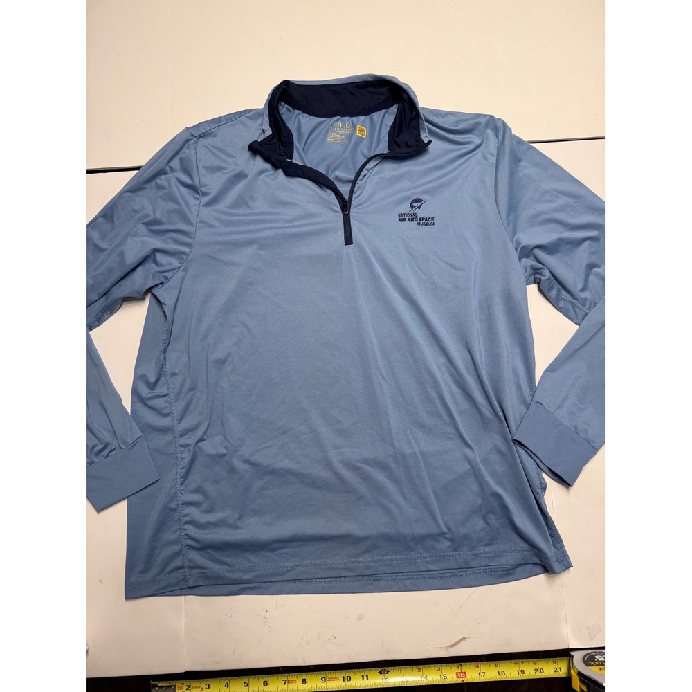 Polo Ralph Lauren Performance Mens XL Blue National Air and Space Museum 1/4 Zip